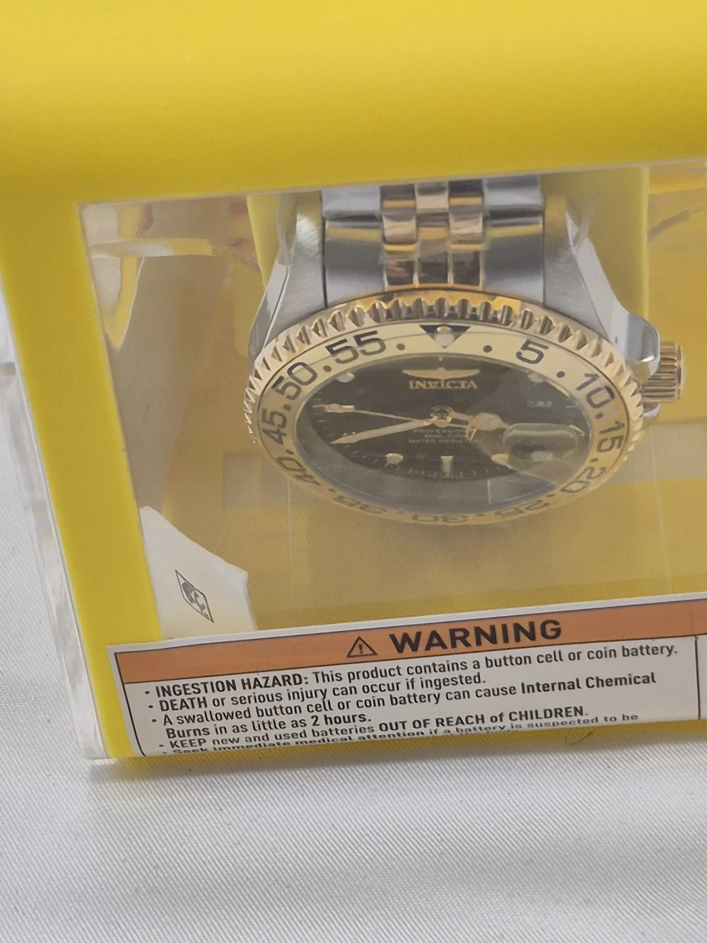 Woman Invicta Two-Tone Gold & Silver Professional Dive Watch - Black Dial